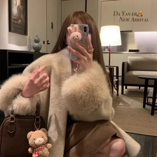 Women's Faux Mink Fur Coat – Thick, Loose Fit, Warm & Stylish Outerwear