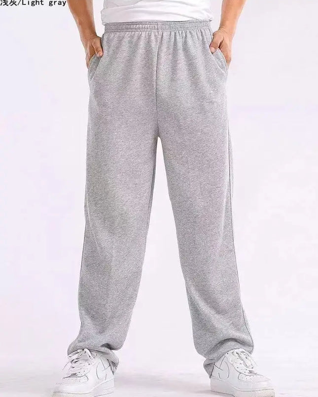 Men's Oversized Wide-Leg Sweatpants with Loose Fit and Elastic Waist