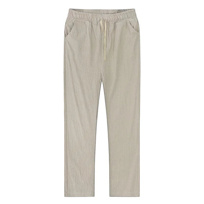 Men's Breathable Cotton Linen Pants - Lightweight & Comfortable Casual Trousers