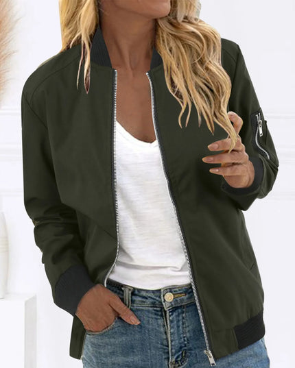 Women's Casual Zipper Jacket - Stylish & Comfortable Women's Outerwear