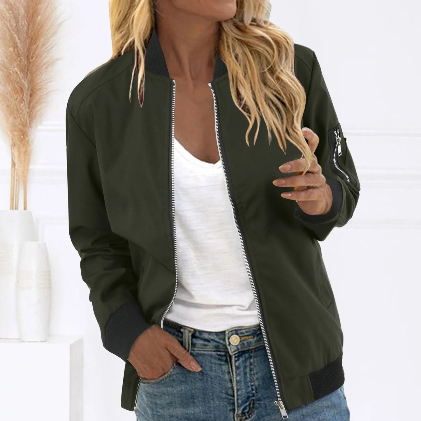 Women's Casual Zipper Jacket - Stylish & Comfortable Women's Outerwear