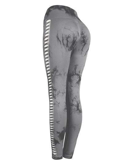 Women's High Waist Seamless Leggings with Side Hollow Design