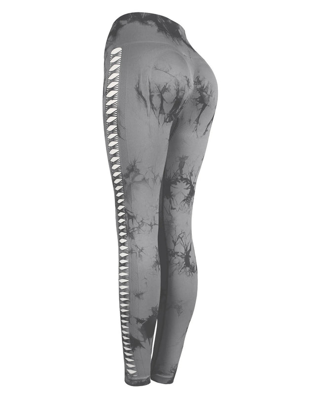 Women's High Waist Seamless Leggings with Side Hollow Design