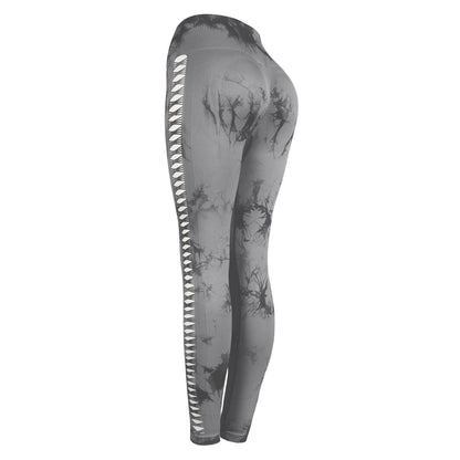 Women's High Waist Seamless Leggings with Side Hollow Design