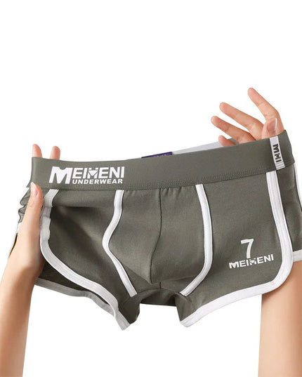 Classic 3-Piece Cotton Boxer Briefs Set for Men - Soft, Breathable, and Absorbent Underwear