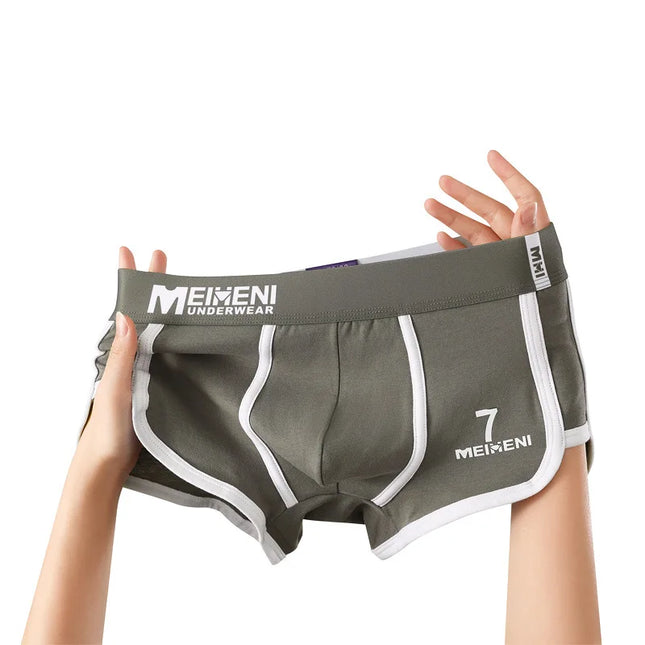 Classic 3-Piece Cotton Boxer Briefs Set for Men - Soft, Breathable, and Absorbent Underwear