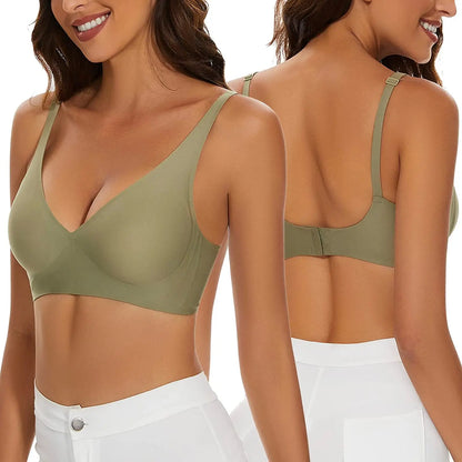 Women's Seamless Wireless Push-Up Bra with Padded Support