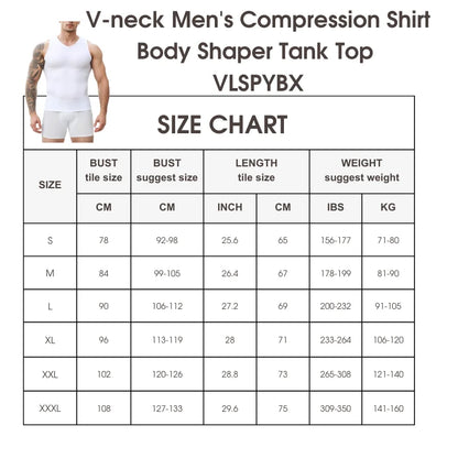 Men's Slim Fit V-Neck Shapewear Vest