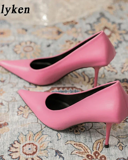 Eiyken Elegant Pointed Toe Slip-On High Heels for Women