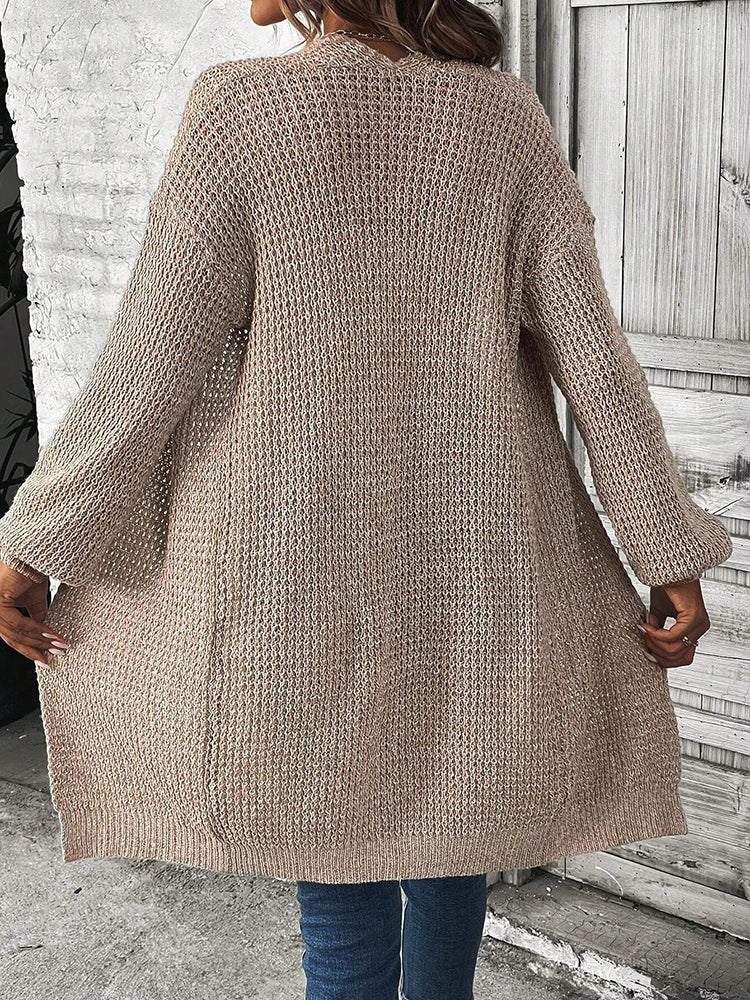 Women's Long Knitted Sweater Cardigan