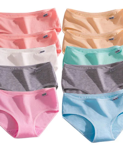 10 Piece Women's Cotton Seamless Boxer Briefs - Comfortable Breathable Underwear for Women