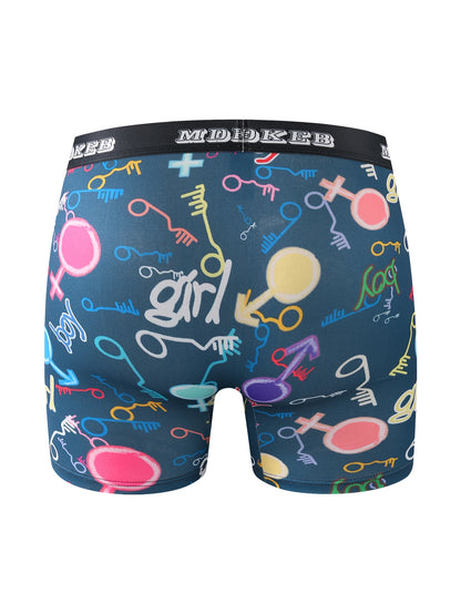 10-Pack Men's Assorted Graffiti Print Boxer Shorts - Mid-Waist Briefs