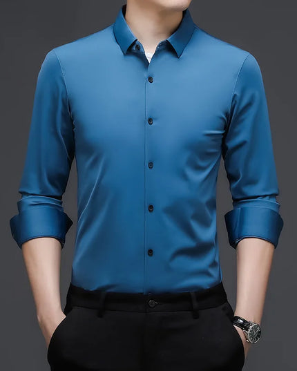 Men's Long Sleeve Slim Fit Shirt - Various Colors