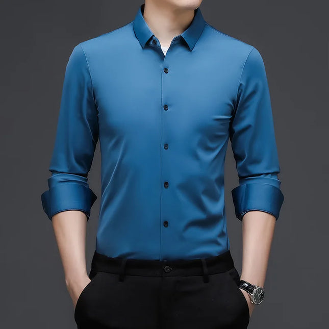 Men's Long Sleeve Slim Fit Shirt - Various Colors