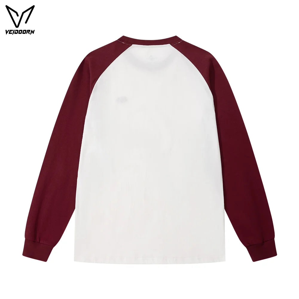 Men's Long Sleeve Casual Sweater with Raglan Sleeves