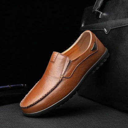 Men's Genuine Leather Casual Slip-On Shoes