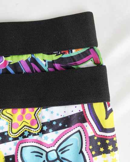4-Piece Men’s Graffiti-Print Boxer Brief Set