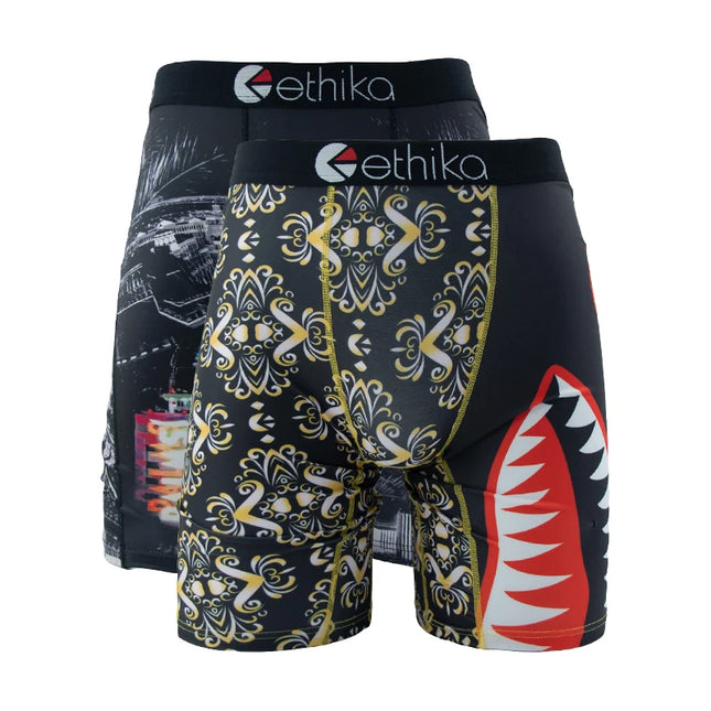 ETHIKA Men's 2-Pack Breathable Boxer Briefs Underwear