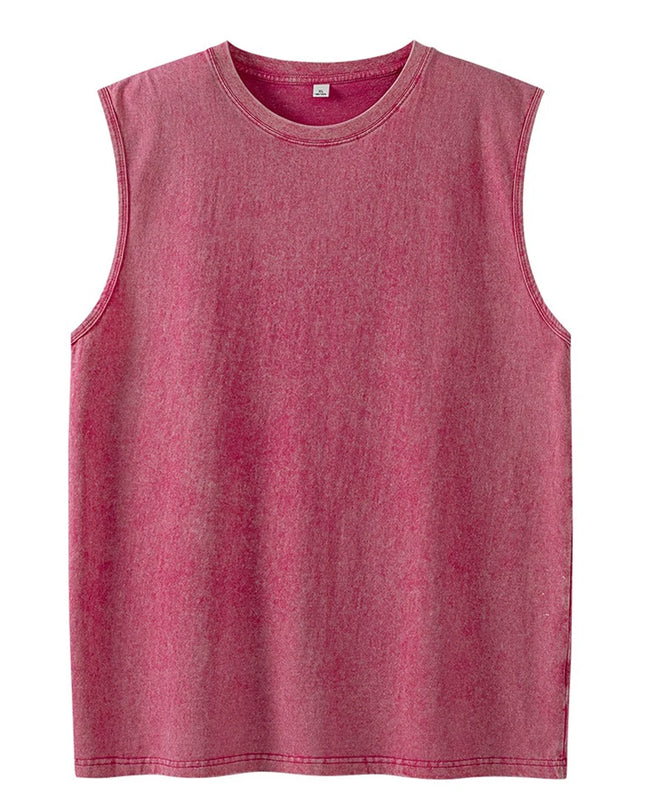 Men's Loose-Fit Cotton Tank Tops - Breathable Summer Sleeveless Vest for Men