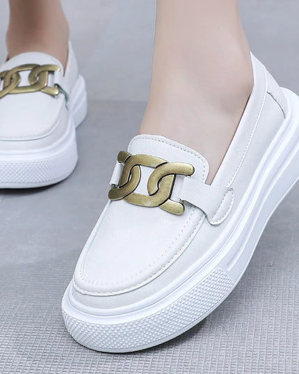 Breathable Faux Leather Women's Loafers