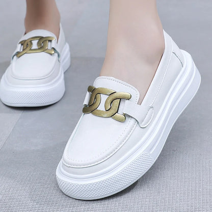 Breathable Faux Leather Women's Loafers