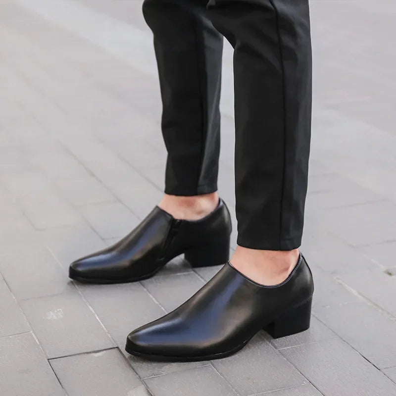 Men's Genuine Leather Dress Shoes – Pointed Toe Leather Shoes for Men