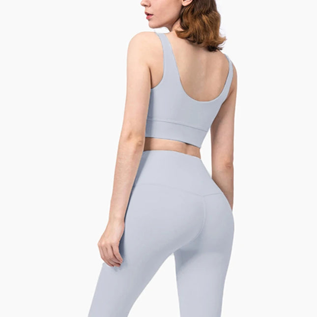 2-Piece Women's Yoga Set: Push-Up Bra and Leggings Combo - Various Colors