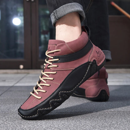 Premium Breathable Faux Leather High Top Sneakers for Men
