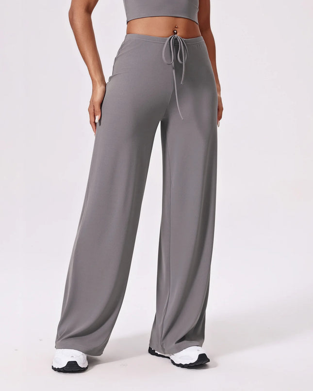 Women's Wide-Leg Sports Sweatpants with Loose Fit and Elastic Waist