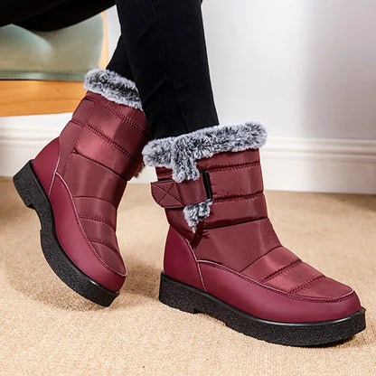 Women's Waterproof Snow Boots with Faux Fur Lining