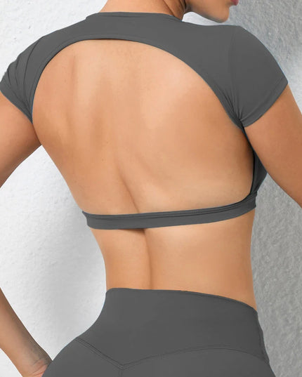 Breathable Backless Crop Tops for Women - Various Colors