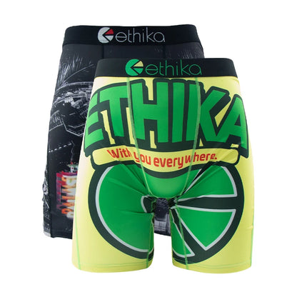 ETHIKA Men's 2-Pack Breathable Boxer Briefs Underwear