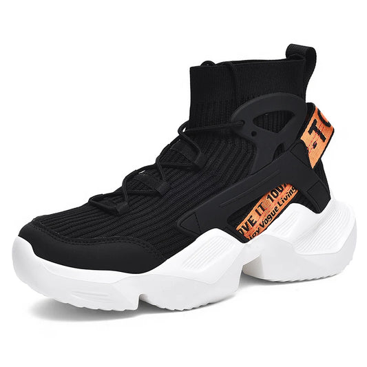 Premium High-Top Men’s Sneakers with Thick Soles