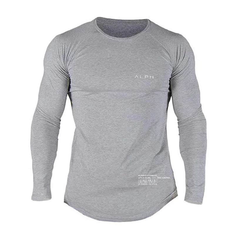 Men's Alph Fitness Cotton Casual Long Sleeve Sweater