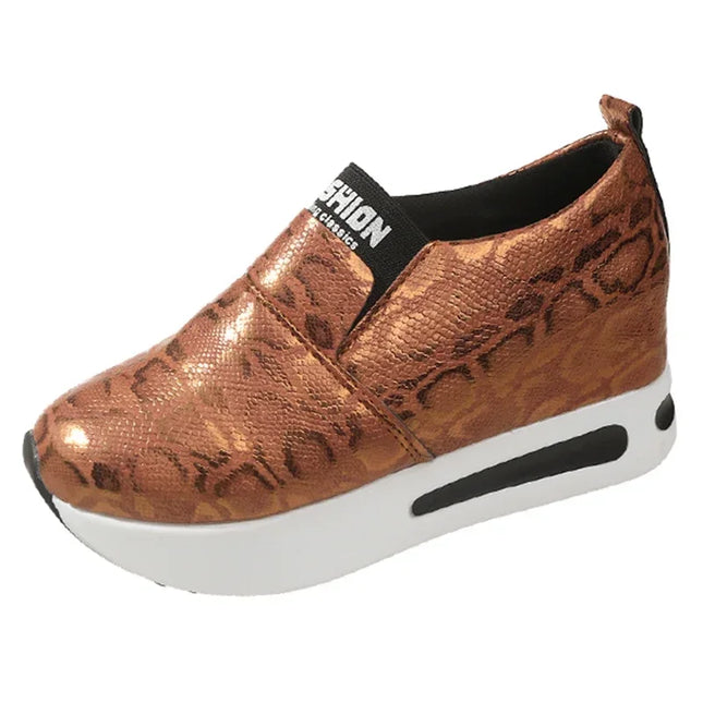 Casual Slip-On Platform Sneakers for Women – Non-Slip Thick Sole- Various Colors