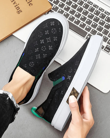 Men's Breathable Slip-On Sneakers - Flat Loafers for Men