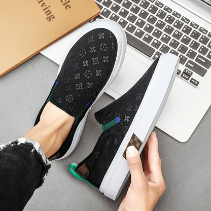 Men's Breathable Slip-On Sneakers - Flat Loafers for Men