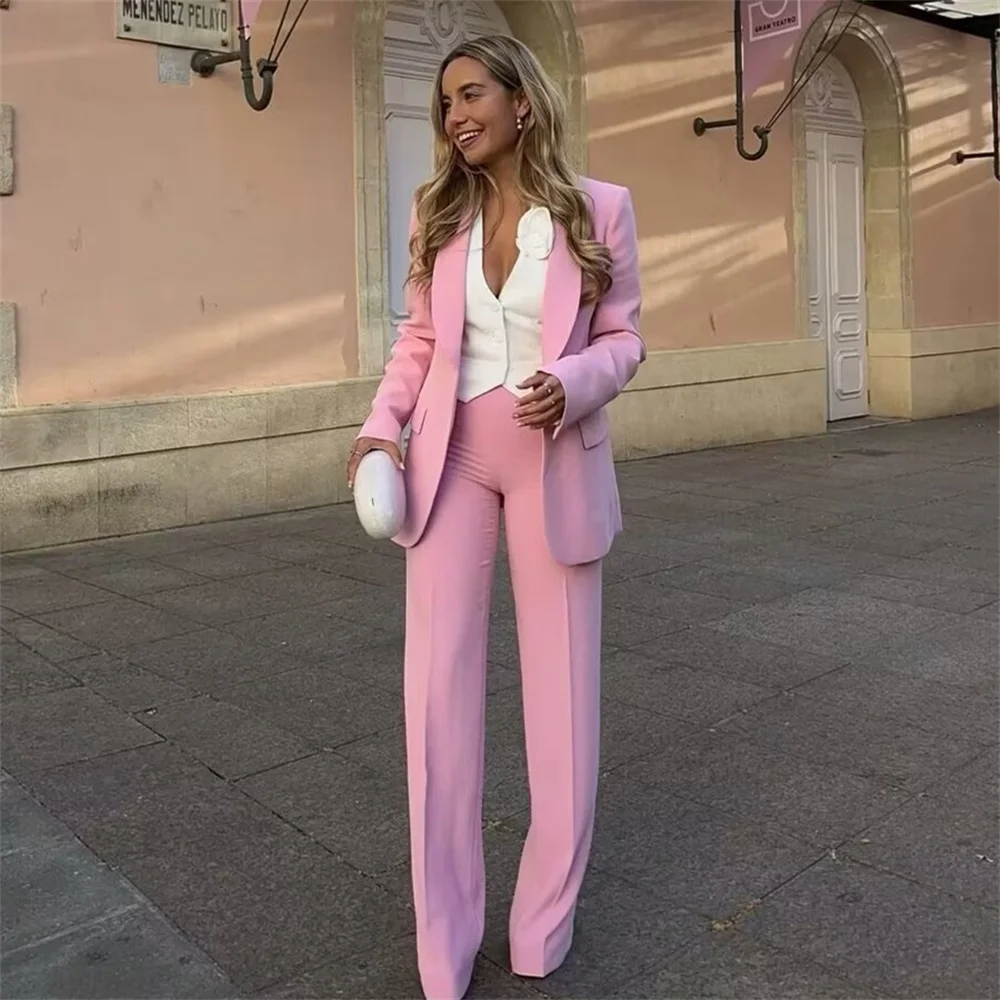 Women's Stylish Blazer and Pants Set - Two And Single Piece Outfit for Work or Casual