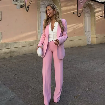 Women's Stylish Blazer and Pants Set - Two And Single Piece Outfit for Work or Casual