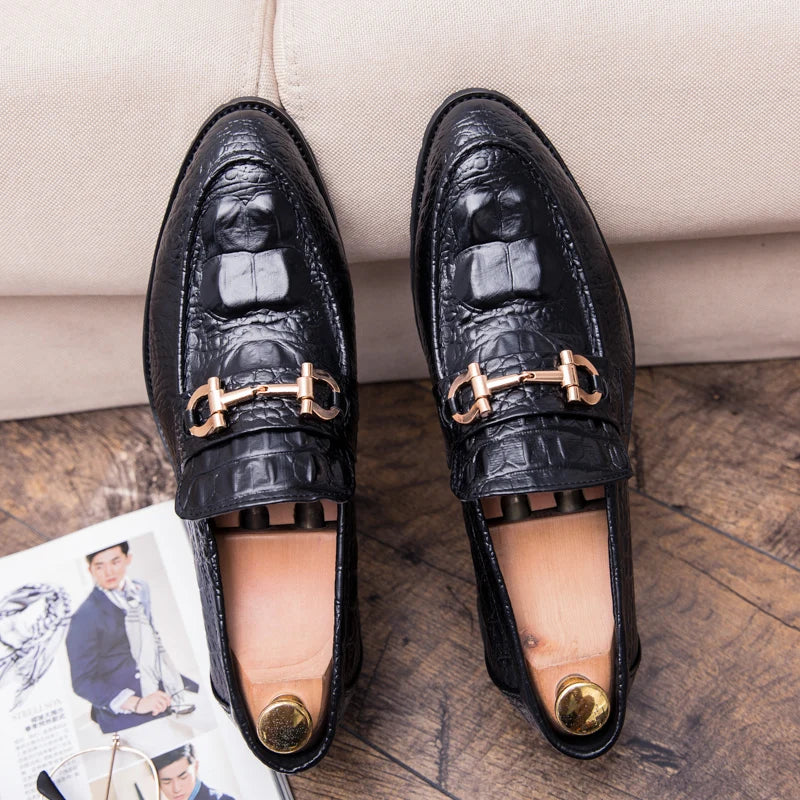 Elegant Men's Faux Leather Dress Shoes
