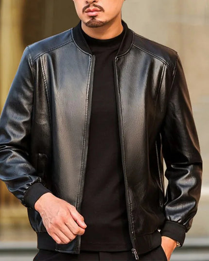Men's Casual PU Leather Jacket