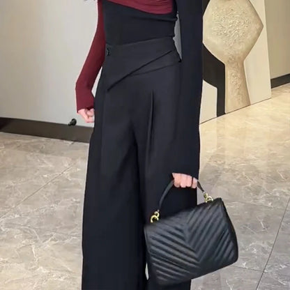 Women's High Waist Wide Leg Casual Pants