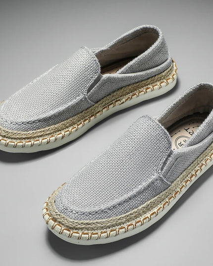 Men's Slip-On Cloth Loafers – Comfortable Flat Dress Shoes for Men