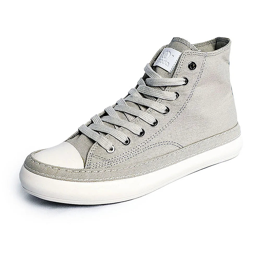 Men's High-Top Canvas Casual Sneakers – Fashion Lace-Up Vulcanized Shoes for Men