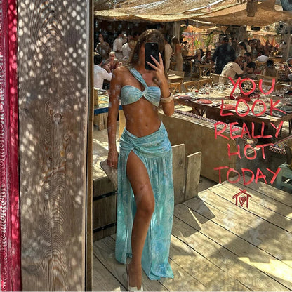 Women's One-Shoulder 3-Piece Bikini Set Beachwear