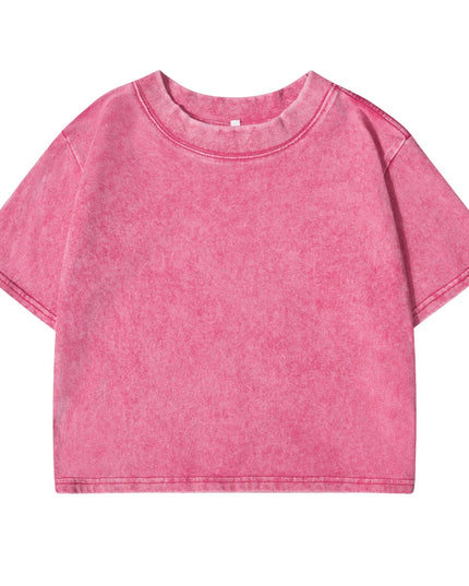Women's Slim Fit Washed Cropped T-Shirt