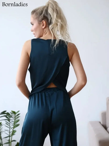 BornLadies Women's Two-Piece Vest & Loose Trousers Set