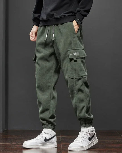 Men's Straight-Leg Joggers with Elastic Waist and Side Pockets