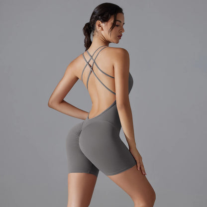 Seamless Soft One-Piece Women's Fitness Bodysuit - Various Colors