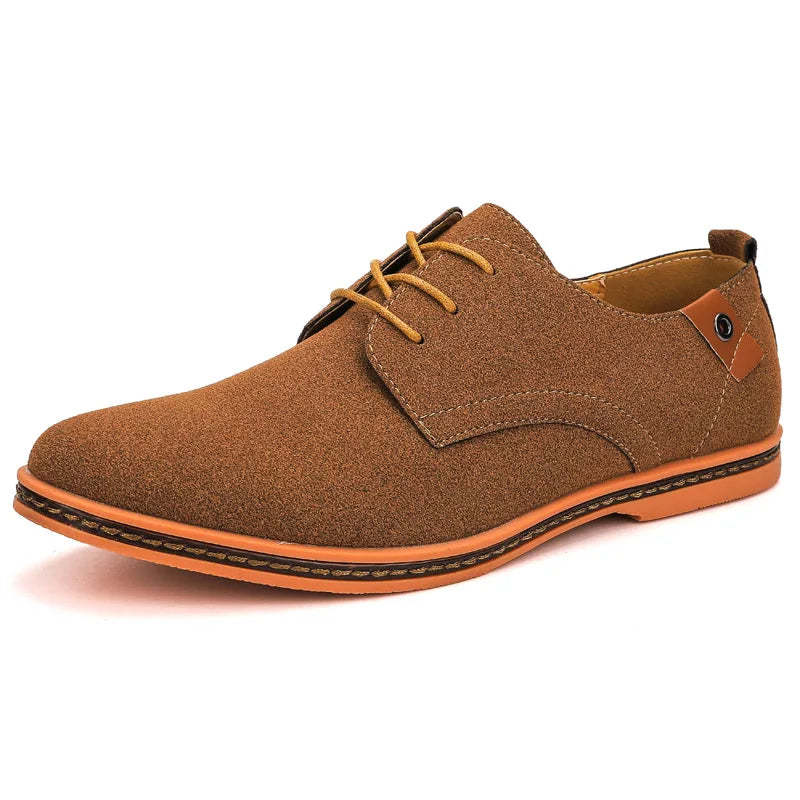 Men's Casual Faux Suede Lace-Up Shoes - Various Colors